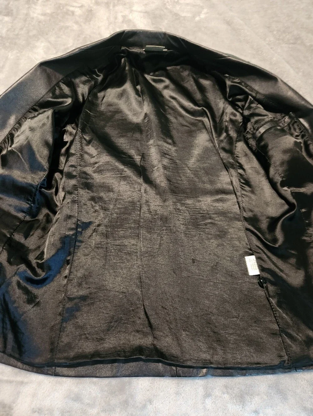 Men's Black Leather Vintage Blazer Jacket